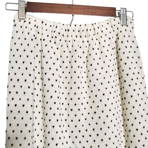 Vintage Hand Knit Maxi Skirt Size S Folk Pattern Stretch Waist Womens - Picture 2 of 11